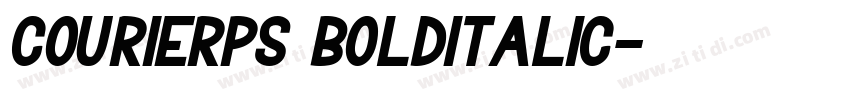 CourierPS BoldItalic字体转换